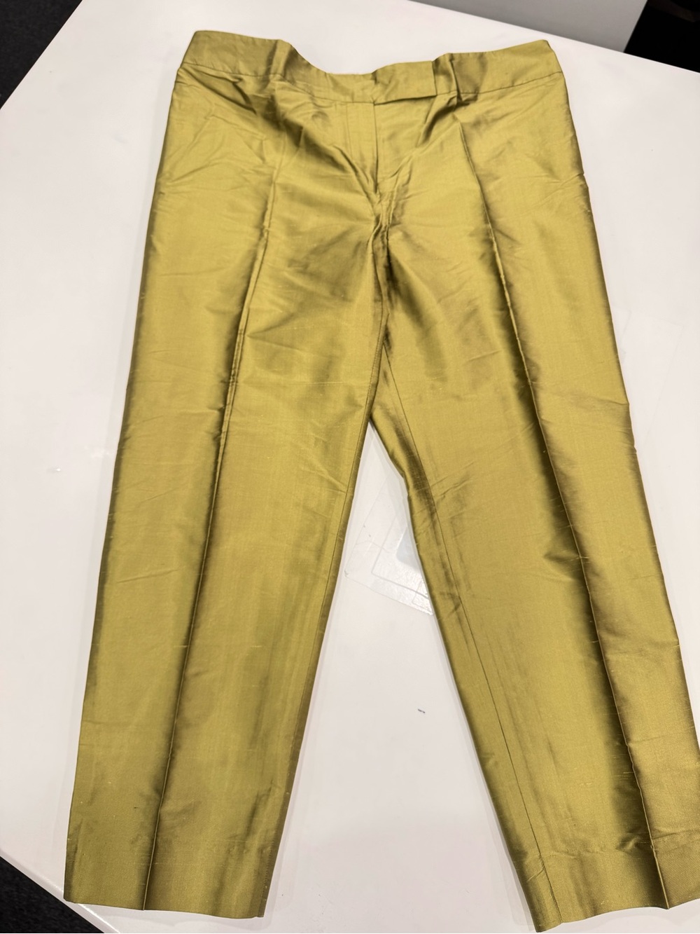 Talbots Olive-Green Slim Dress Pants